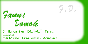 fanni domok business card